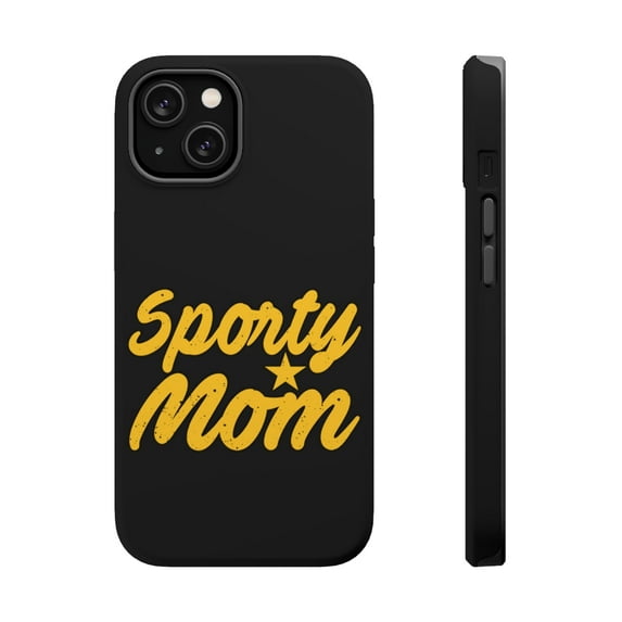 DistinctInk Tough Case for Apple iPhone 14 (6.1" Screen), Compatible with MagSafe Charging - Sporty Mom