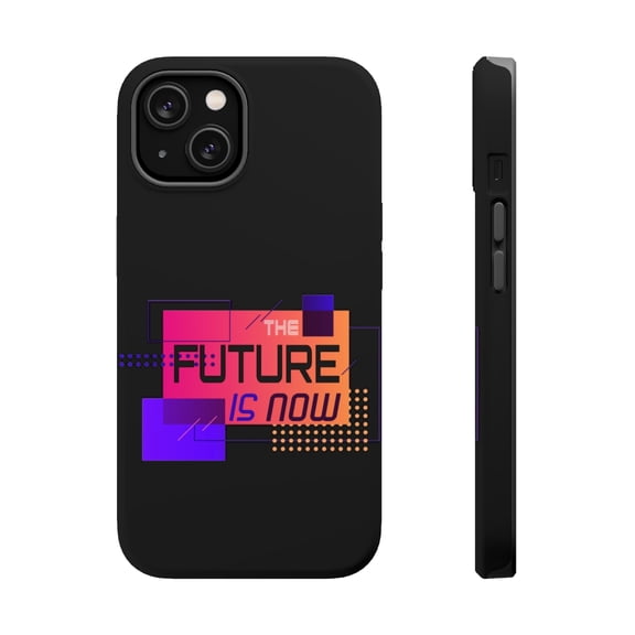 DistinctInk MagSafe Tough Case for Apple iPhone 14 (6.1" Screen) - The Future Is Now - Lightweight Grip