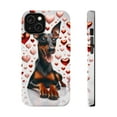 thumbnail image 1 of DistinctInk Tough Case for Apple iPhone 14 (6.1" Screen), Compatible with MagSafe Charging - Valentine's Day Manchester Terrier, 1 of 6