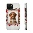 thumbnail image 1 of DistinctInk Tough Case for Apple iPhone 14 (6.1" Screen), Compatible with MagSafe Charging - Valentine's Day Spinoni Italiani Puppy, 1 of 6