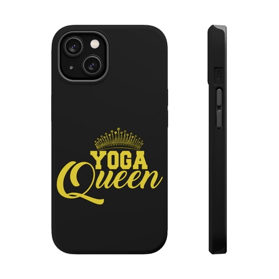 DistinctInk Tough Case for Apple iPhone 14 (6.1" Screen), Compatible with MagSafe Charging - Yoga Queen Crown