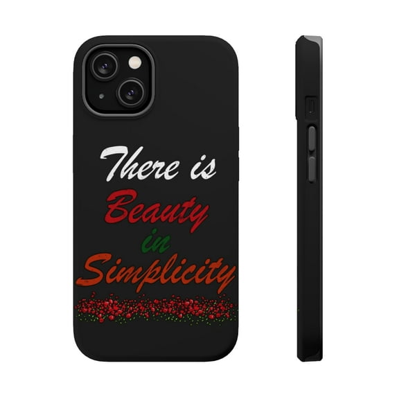 DistinctInk MagSafe Tough Case for Apple iPhone 14 Plus (6.7" Screen) - Beauty In Simplicity - Tempered Glass Back