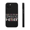thumbnail image 1 of DistinctInk MagSafe Tough Case for Apple iPhone 14 Plus (6.7" Screen) - Behind Great Man Is Mother - Wireless Charging Compatible, 1 of 6