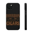 thumbnail image 1 of DistinctInk Tough Case for Apple iPhone 14 PLUS (6.7" Screen), Compatible with MagSafe Charging - Bourbon and Cigars, 1 of 6