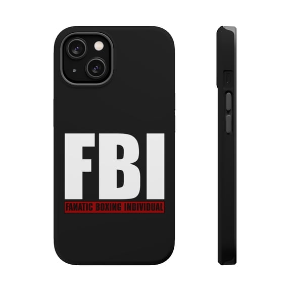 DistinctInk Tough Case for Apple iPhone 14 PLUS (6.7" Screen), Compatible with MagSafe Charging - FBI Fanatic Boxing Individual