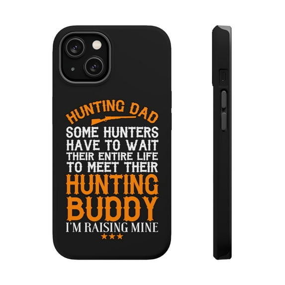 DistinctInk MagSafe Tough Case for Apple iPhone 14 Plus (6.7" Screen) - Raising My Hunting Buddy - Wireless Charging Compatible
