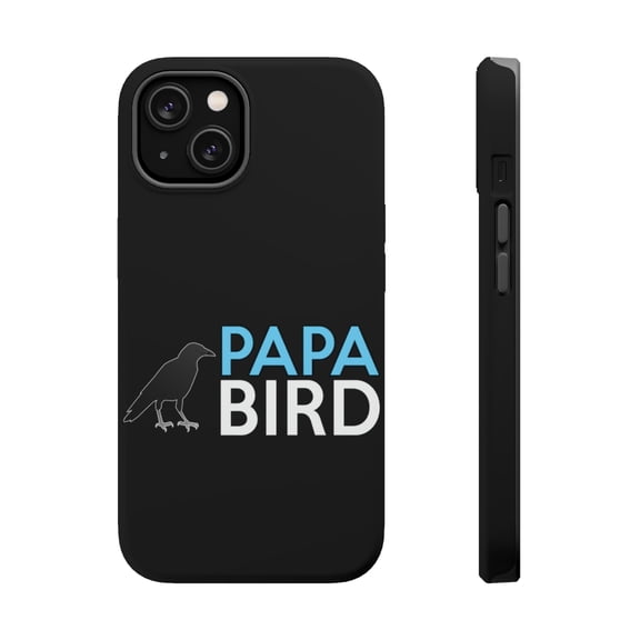 DistinctInk MagSafe Tough Case for Apple iPhone 14 Plus (6.7" Screen) - Papa Bird - Raised Bezel Screen Guard