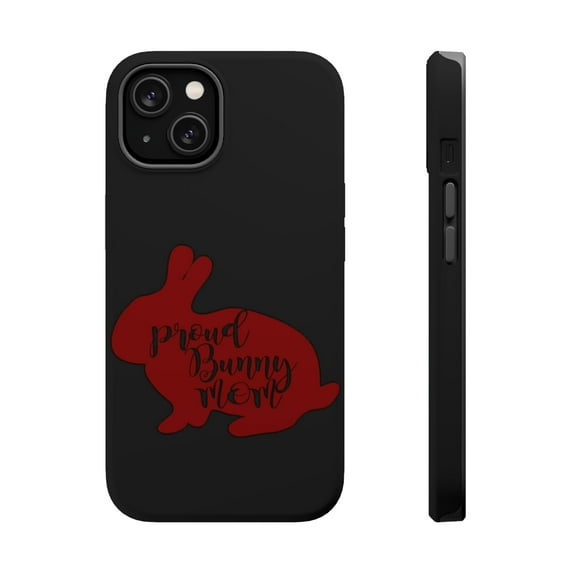 DistinctInk MagSafe Tough Case for Apple iPhone 14 Plus (6.7" Screen) - Rabbit - Tempered Glass Back
