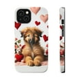 thumbnail image 1 of DistinctInk Tough Case for Apple iPhone 14 PLUS (6.7" Screen), Compatible with MagSafe Charging - Valentine's Day Berger Picard Puppy, 1 of 6