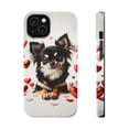 thumbnail image 1 of DistinctInk Tough Case for Apple iPhone 14 PLUS (6.7" Screen), Compatible with MagSafe Charging - Valentine's Day Chihuahua, 1 of 6