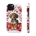 thumbnail image 1 of DistinctInk Tough Case for Apple iPhone 14 PLUS (6.7" Screen), Compatible with MagSafe Charging - Valentine's Day Plott Hound Puppy, 1 of 6