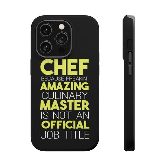 DistinctInk MagSafe Tough Case for Apple iPhone 14 Pro (6.1" Screen) - Chef Amazing Culinary Master - Wireless Charging Compatible
