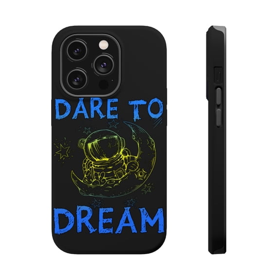 DistinctInk Tough Case for Apple iPhone 14 PRO (6.1" Screen), Compatible with MagSafe Charging - Dare To Dream