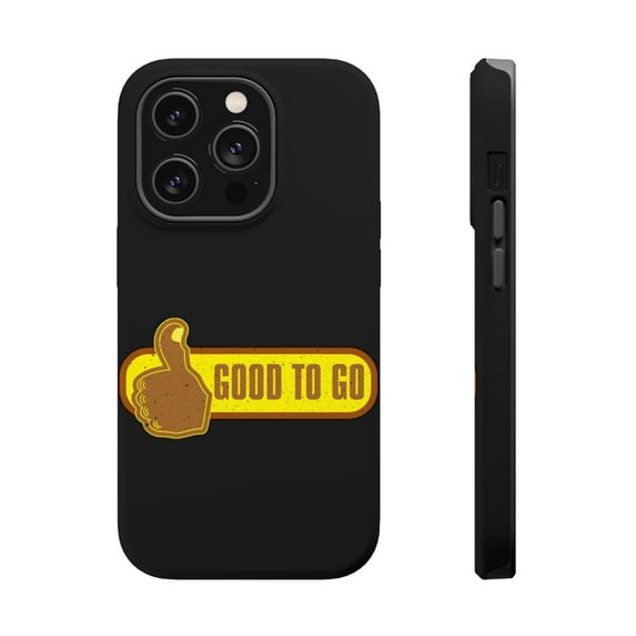 DistinctInk Tough Case for Apple iPhone 14 PRO (6.1" Screen), Compatible with MagSafe Charging - Good To Go
