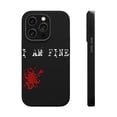 thumbnail image 1 of DistinctInk Tough Case for Apple iPhone 14 PRO (6.1" Screen), Compatible with MagSafe Charging - I Am Fine - Blood Splatter, 1 of 6