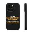thumbnail image 1 of DistinctInk MagSafe Tough Case for Apple iPhone 14 Pro (6.1" Screen) - I'm an Electronics Engineer I Solve Problems - Raised Bezel Screen Guard, 1 of 6