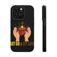 thumbnail image 1 of DistinctInk MagSafe Tough Case for Apple iPhone 14 Pro (6.1" Screen) - Let Go And Let God - Tempered Glass Back, 1 of 6