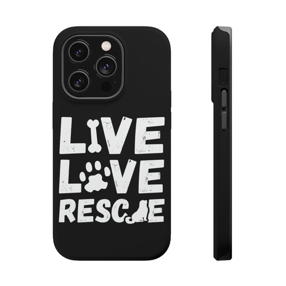 DistinctInk MagSafe Tough Case for Apple iPhone 14 Pro (6.1" Screen) - Dog Paw - Raised Bezel Screen Guard