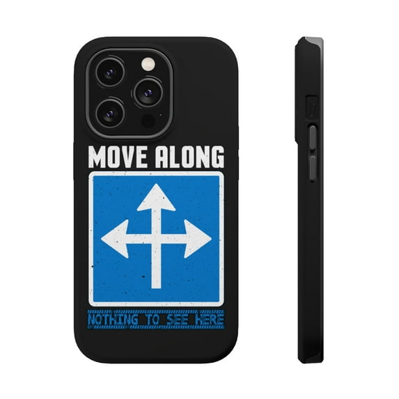 DistinctInk MagSafe Tough Case for Apple iPhone 14 Pro (6.1" Screen) - Nothing To See Here - Wireless Charging Compatible