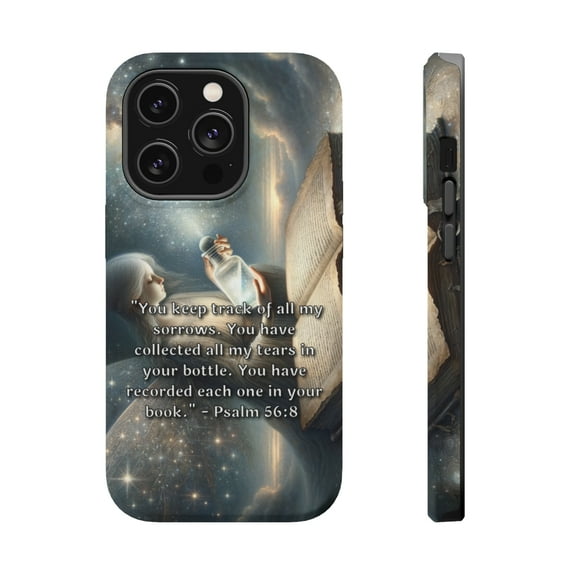 DistinctInk MagSafe Tough Case for Apple iPhone 14 Pro (6.1" Screen) - God's Loving Record of Our Sorrows - Slim Profile Design