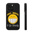 thumbnail image 1 of DistinctInk Tough Case for Apple iPhone 14 PRO (6.1" Screen), Compatible with MagSafe Charging - Smile Breathe And Go Slowly, 1 of 6