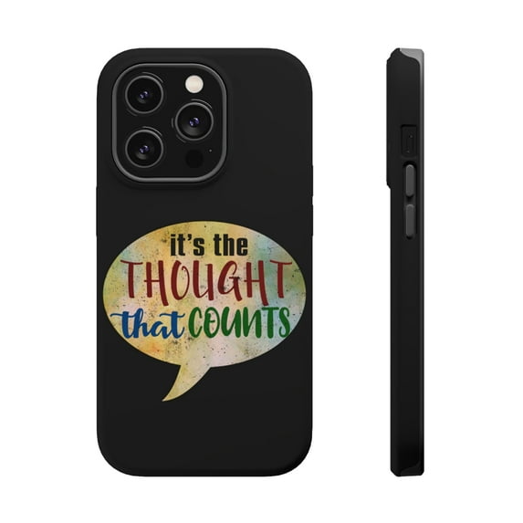 DistinctInk MagSafe Tough Case for Apple iPhone 14 Pro (6.1" Screen) - Thought That Counts - Wireless Charging Compatible