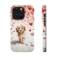 thumbnail image 1 of DistinctInk Tough Case for Apple iPhone 14 PRO (6.1" Screen), Compatible with MagSafe Charging - Valentine's Day Tibetan Terrier Puppy, 1 of 6
