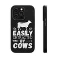 thumbnail image 1 of DistinctInk Tough Case for Apple iPhone 14 Pro MAX (6.7" Screen), Compatible with MagSafe Charging - Easily Distracted By Cows, 1 of 6