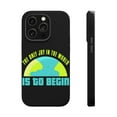thumbnail image 1 of DistinctInk MagSafe Tough Case for Apple iPhone 14 Pro Max (6.7" Screen) - Only Joy In World To Begin - Slim Profile Design, 1 of 6