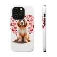 thumbnail image 1 of DistinctInk Tough Case for Apple iPhone 14 Pro MAX (6.7" Screen), Compatible with MagSafe Charging - Valentine's Day Clumber Spaniel, 1 of 6