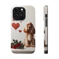 thumbnail image 1 of DistinctInk Tough Case for Apple iPhone 14 Pro MAX (6.7" Screen), Compatible with MagSafe Charging - Valentine's Day Cocker Spaniel, 1 of 6
