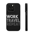 thumbnail image 1 of DistinctInk Tough Case for Apple iPhone 14 Pro MAX (6.7" Screen), Compatible with MagSafe Charging - Work Travel Repeat, 1 of 6