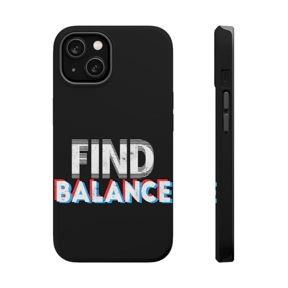 DistinctInk MagSafe Tough Case for Apple iPhone 15 (6.1" Screen) - Find Balance - Shockproof Protection