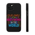 thumbnail image 1 of DistinctInk MagSafe Tough Case for Apple iPhone 15 (6.1" Screen) - Simple Best Thing In The World - Slim Profile Design, 1 of 6