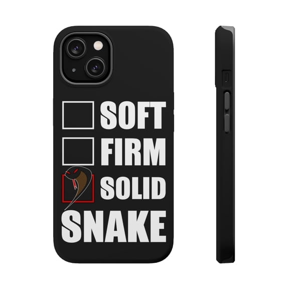 DistinctInk Tough Case for Apple iPhone 15 (6.1" Screen), Compatible with MagSafe Charging - Soft Firm Solid Snake