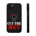 thumbnail image 1 of DistinctInk MagSafe Tough Case for Apple iPhone 15 Plus (6.7" Screen) - Cut the Net Basketball - Raised Bezel Screen Guard, 1 of 6