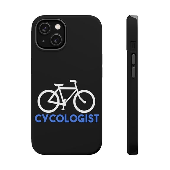 DistinctInk MagSafe Tough Case for Apple iPhone 15 Plus (6.7" Screen) - Cycologist Bicycle Cycling - Slim Profile Design