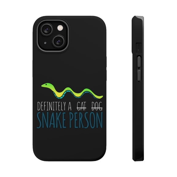 DistinctInk MagSafe Tough Case for Apple iPhone 15 Plus (6.7" Screen) - Definitely a Snake Person - Lightweight Grip