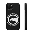 thumbnail image 1 of DistinctInk MagSafe Tough Case for Apple iPhone 15 Plus (6.7" Screen) - Eagle Uses Negative Energy to Fly Higher - Tempered Glass Back, 1 of 6