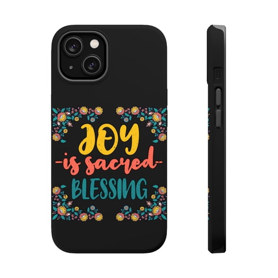 DistinctInk MagSafe Tough Case for Apple iPhone 15 Plus (6.7" Screen) - Joy Sacred Blessing - Slim Profile Design