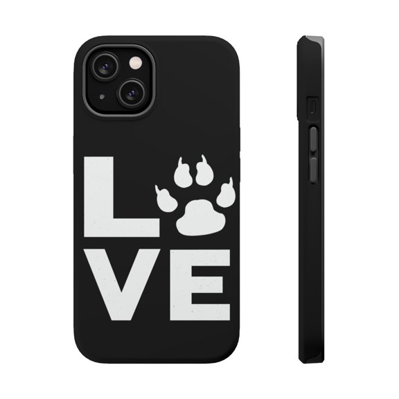 DistinctInk MagSafe Tough Case for Apple iPhone 15 Plus (6.7" Screen) - Dog Paw - Slim Profile Design