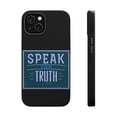 thumbnail image 1 of DistinctInk MagSafe Tough Case for Apple iPhone 15 Plus (6.7" Screen) - Speak The Truth - Shockproof Protection, 1 of 6