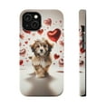 thumbnail image 1 of DistinctInk Tough Case for Apple iPhone 15 PLUS (6.7" Screen), Compatible with MagSafe Charging - Valentine's Day Löwchen Puppy, 1 of 6