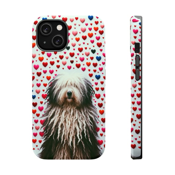 DistinctInk Tough Case for Apple iPhone 15 PLUS (6.7" Screen), Compatible with MagSafe Charging - Valentine's Day Pulik