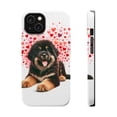 thumbnail image 1 of DistinctInk MagSafe Tough Case for Apple iPhone 15 Plus (6.7" Screen) - Valentine's Day Tibetan Mastiff Puppy - Lightweight Grip, 1 of 6
