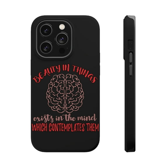 DistinctInk Tough Case for Apple iPhone 15 PRO (6.1" Screen), Compatible with MagSafe Charging - Beauty In Things Exists In Mind