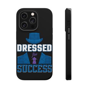 DistinctInk MagSafe Tough Case for Apple iPhone 15 Pro (6.1" Screen) - Dressed For Success - Slim Profile Design