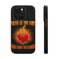 thumbnail image 1 of DistinctInk Tough Case for Apple iPhone 15 PRO (6.1" Screen), Compatible with MagSafe Charging - Faith Is Fire Light Flames, 1 of 6