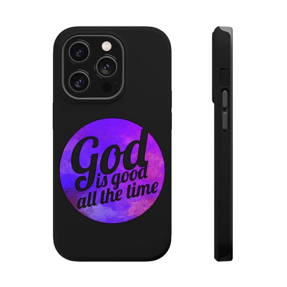 DistinctInk MagSafe Tough Case for Apple iPhone 15 Pro (6.1" Screen) - God Good All The Time - Lightweight Grip