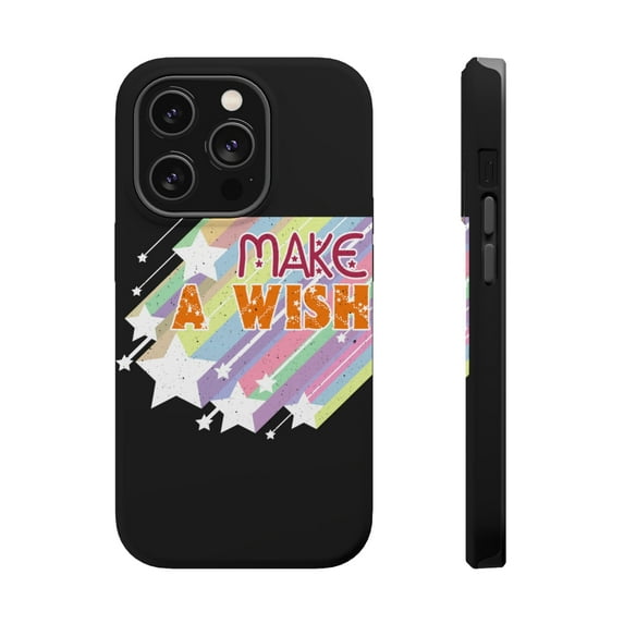 DistinctInk MagSafe Tough Case for Apple iPhone 15 Pro (6.1" Screen) - Make A Wish - Wireless Charging Compatible